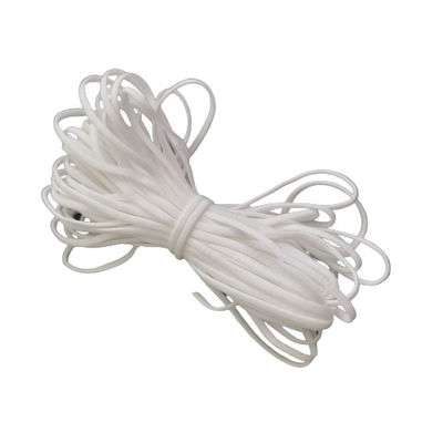 plano blanco de 3.0m m alrededor de la suavidad elástico de la secuencia del gancho alrededor del cordón elástico para las mascarillas