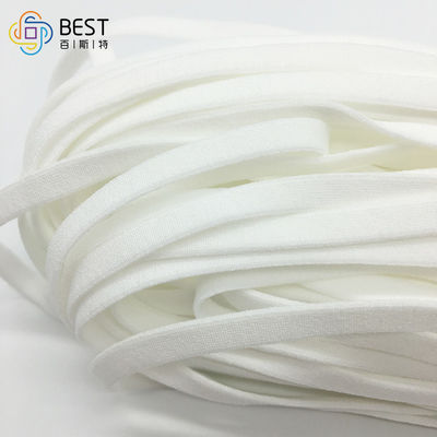 Materias primas blancas elásticos planas redondas de la banda 3.5M M del lazo del oído de la mascarilla