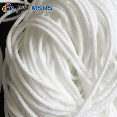 El gancho elástico redondo suave congriega el cordón para el poliéster 3.0m m de Spandex de la mascarilla 2.8m m