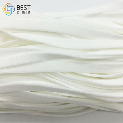 Materias primas blancas elásticos planas redondas de la banda 3.5M M del lazo del oído de la mascarilla