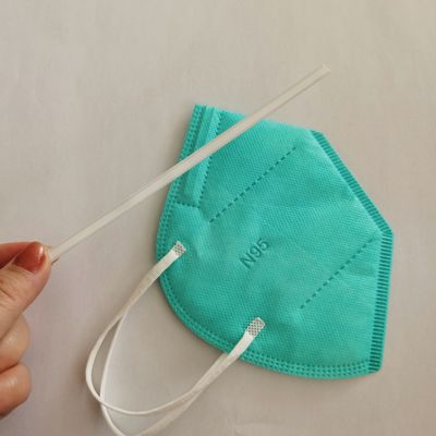 Plástico doble del puente del alambre de la nariz de la base para la mascarilla 3.5m m 5.0m m