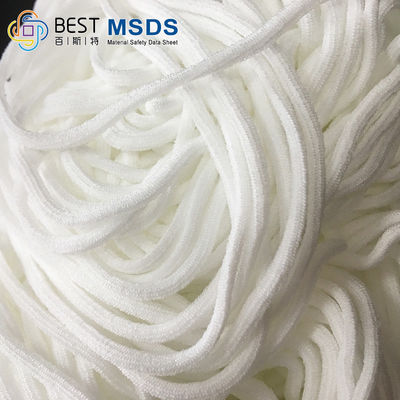 La banda de secuencia elástico redonda blanca de nylon de la cuerda del cordón de Spandex graba 2.5m m 2.8m m 3m m