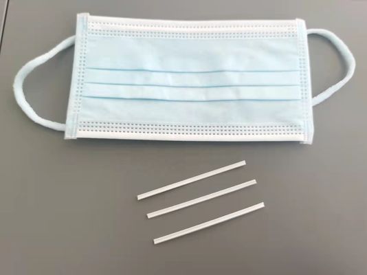 Blanco ajustable de los PP de la base de la tira del puente de la nariz del metal de 5M M del alambre doble de la nariz