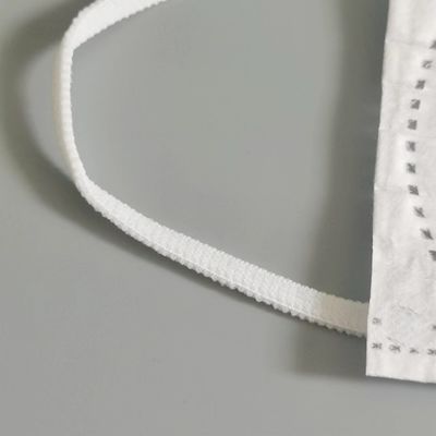 1/8&quot; oído elástico muy suave coloca la banda blanca del desgaste para la mascarilla disponible del niño de 3 capas