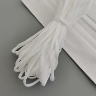 el oído elástico 5m m blanco de 3.5m m coloca la banda de la cuerda para la mascarilla disponible
