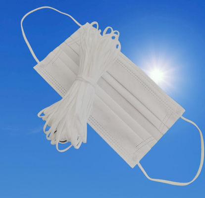 Lazos elásticos ajustables blancos amistosos del oído de ECO para las máscaras 3.5M M 4M M 5M M