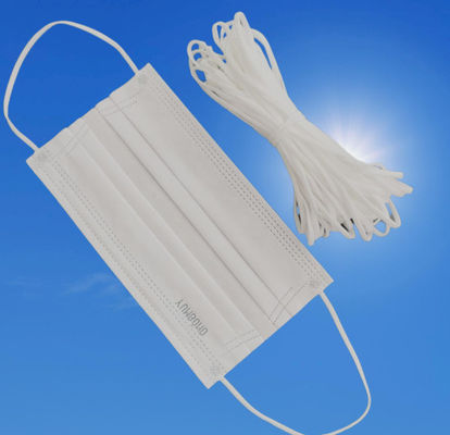 Lazos elásticos ajustables blancos amistosos del oído de ECO para las máscaras 3.5M M 4M M 5M M