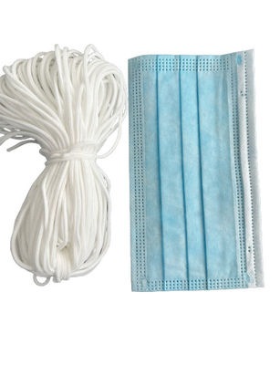 Gancho elástico de la banda de las correas de la ronda de nylon del poliéster para la mascarilla 3ply 2.8m m