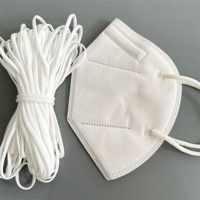 El oído elástico de la mascarilla N95 congriega el poliéster 7m m blanco Spandex de 5m m 6m m 6.5m m