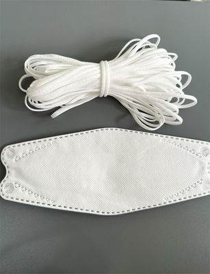 Bandas elásticos blancas de nylon del oído del poliéster para la mascarilla coreana 3D 3.5m m 4m m 5m m