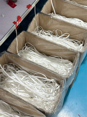 25 cuerda elástico del cordón del gancho blanco de Mtrs 3M M para las máscaras del color