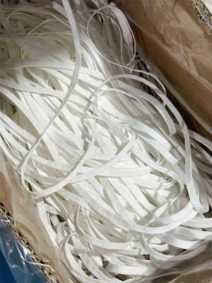 lazo plano del oído de Spandex del poliéster de 6.5m m para la mascarilla N95 blanca