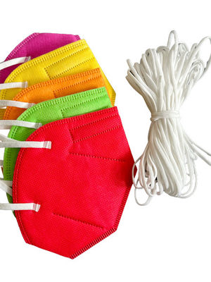 25 cuerda elástico del cordón del gancho blanco de Mtrs 3M M para las máscaras del color